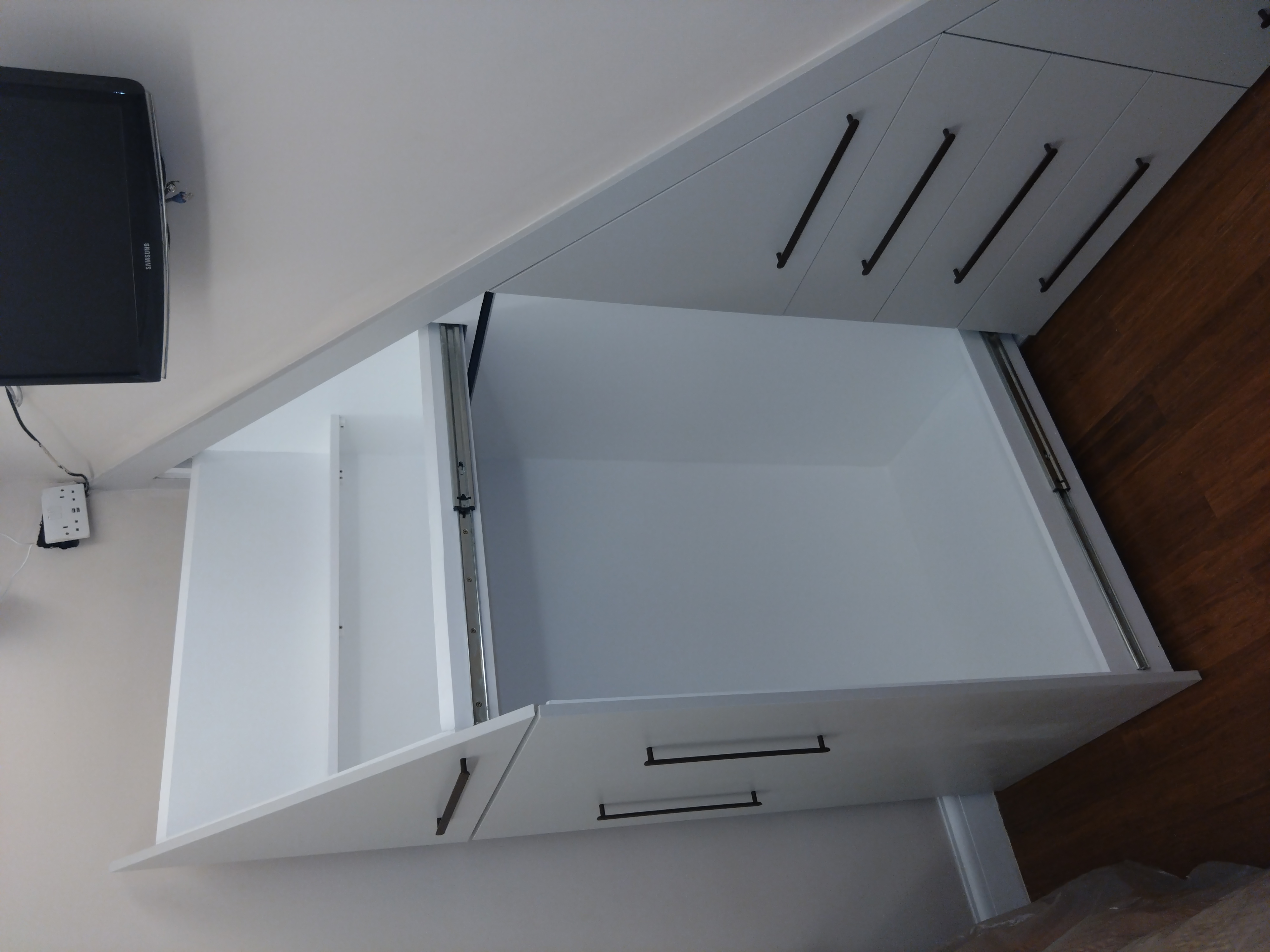 Under-stairs carpentry after