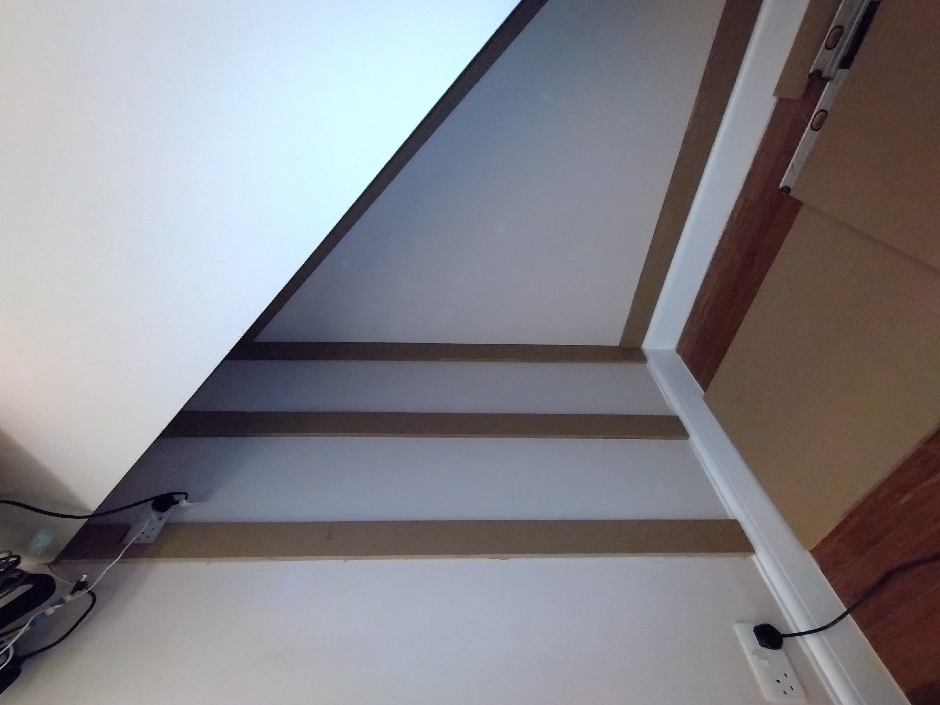 Under-stairs carpentry before